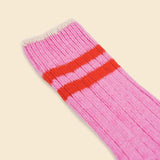 Dicke Stricksocken aus Wolle • Pink