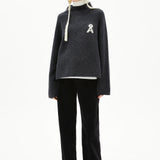 ICONIC Å RAMONAA BOUCLÉ Strickjacke • Steel Melange Oatmilk