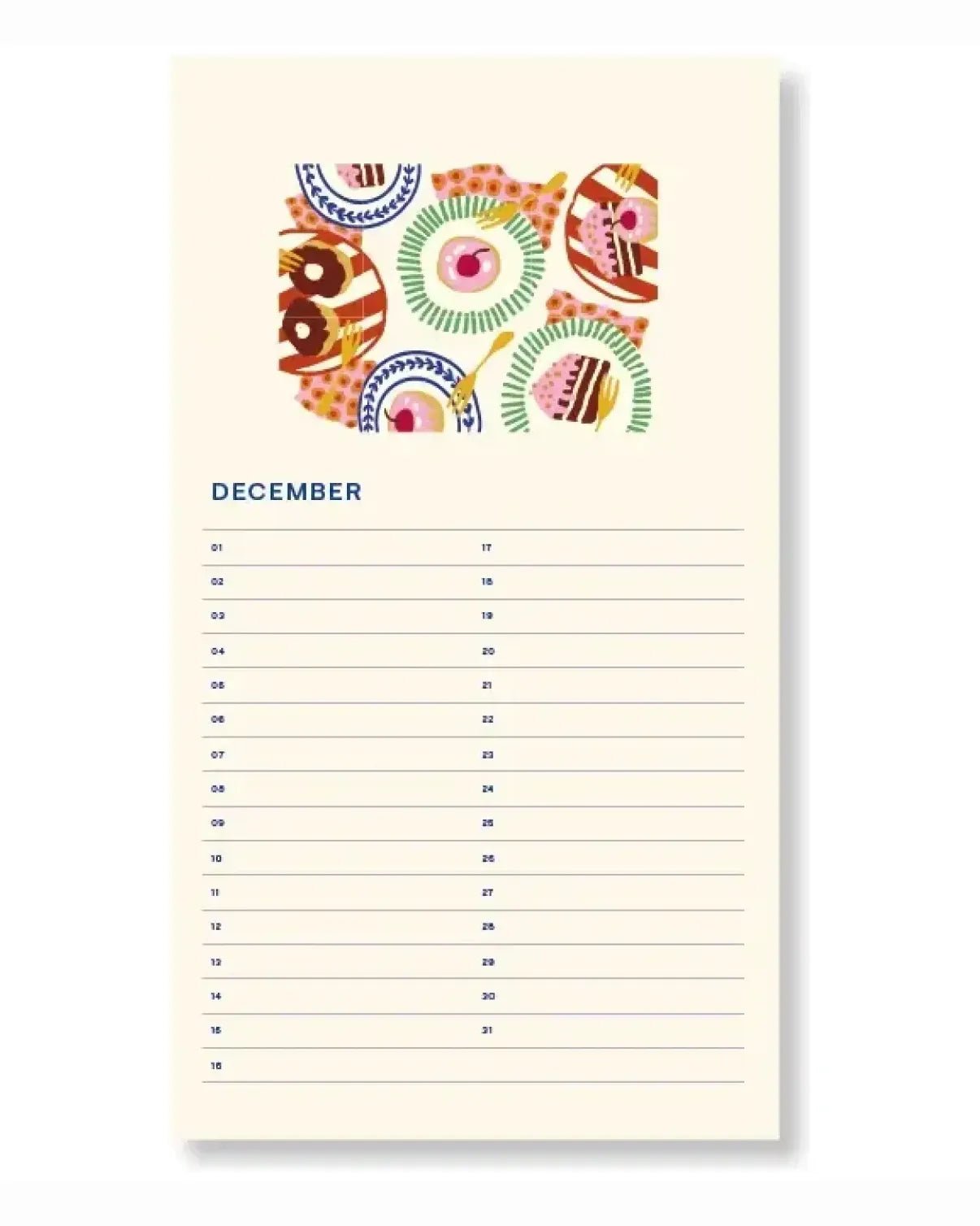 A - Journal - BIRTHDAY CALENDER Geburtstagskalender • Flowers Beige - Kalender - ROSA ECK Concept Store