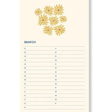 A - Journal - BIRTHDAY CALENDER Geburtstagskalender • Flowers Beige - Kalender - ROSA ECK Concept Store