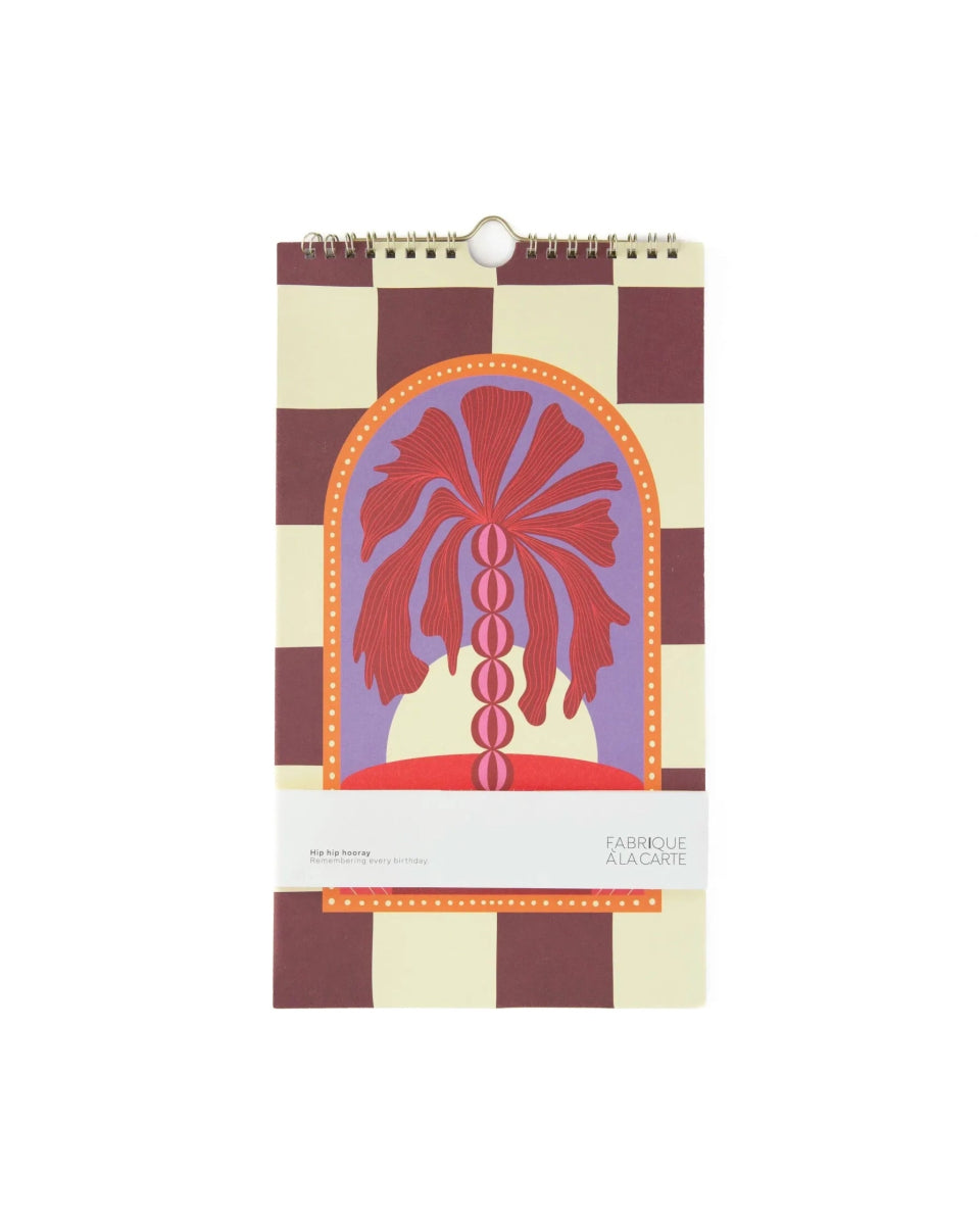 A - Journal - BIRTHDAY CALENDER Geburtstagskalender • Palmtree Checkered - Kalender - ROSA ECK Concept Store