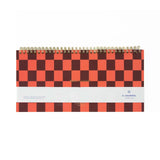 A - Journal - DESK PLANNER Wocheplaner mit Spiralbindung • Checkered - Terminplaner - ROSA ECK Concept Store