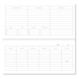 A - Journal - DESK PLANNER Wocheplaner mit Spiralbindung • Checkered - Terminplaner - ROSA ECK Concept Store