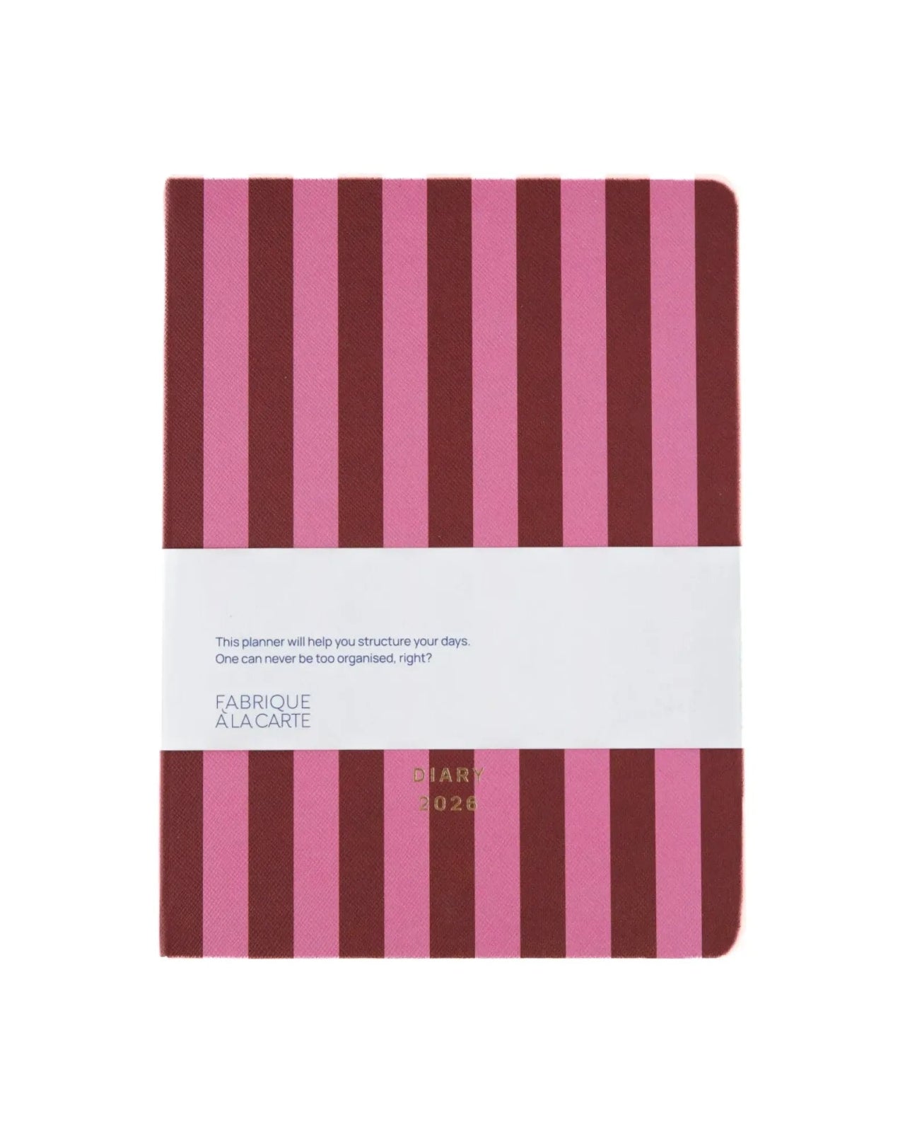 A - Journal - DIARY 2026 Tagebuch • Stripes Pink Red - Tagebuch - ROSA ECK Concept Store