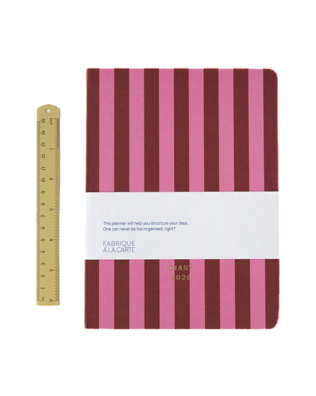 A - Journal - DIARY 2026 Tagebuch • Stripes Pink Red - Tagebuch - ROSA ECK Concept Store