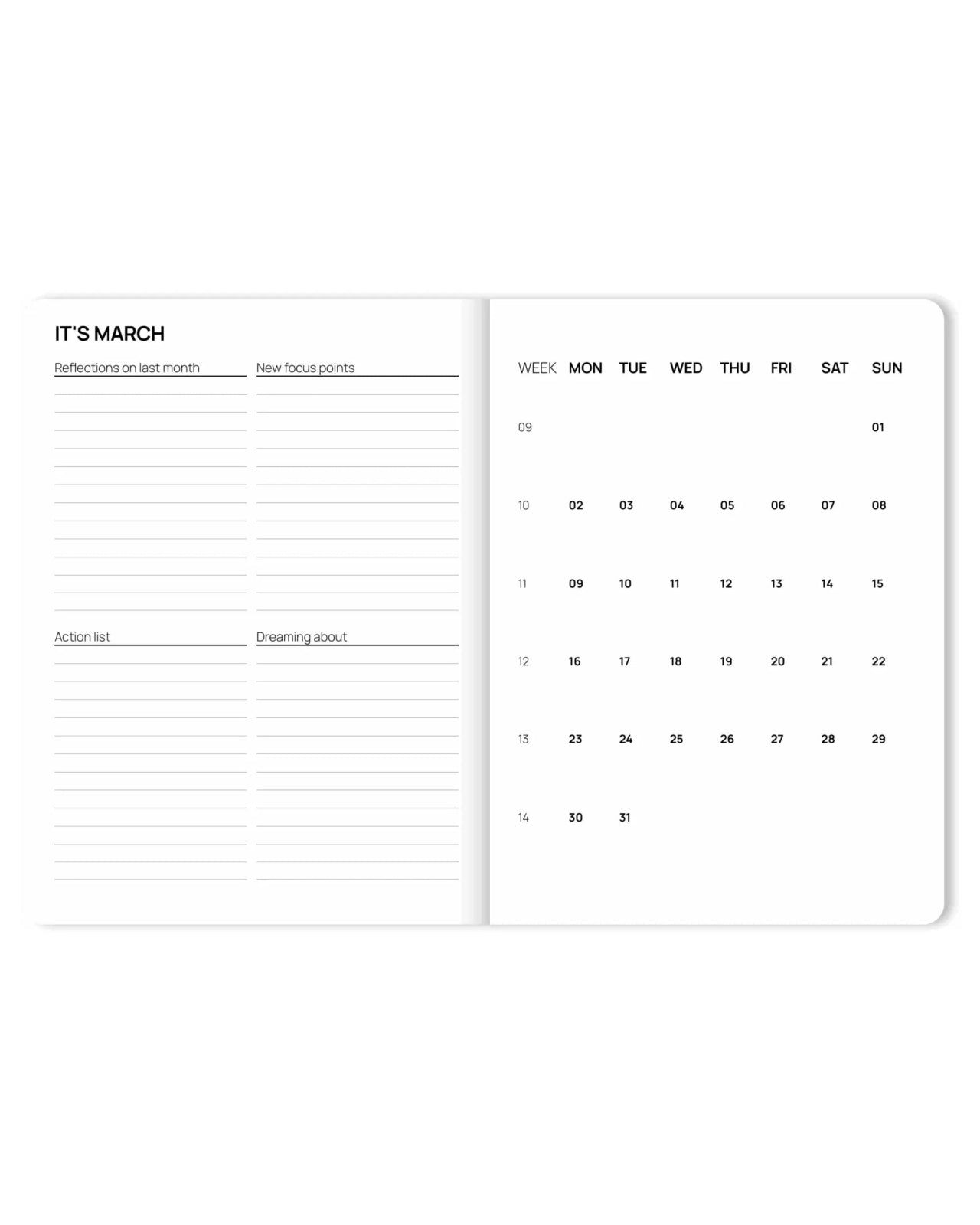 A - Journal - DIARY 2026 Tagebuch • Sun Beige - Tagebuch - ROSA ECK Concept Store