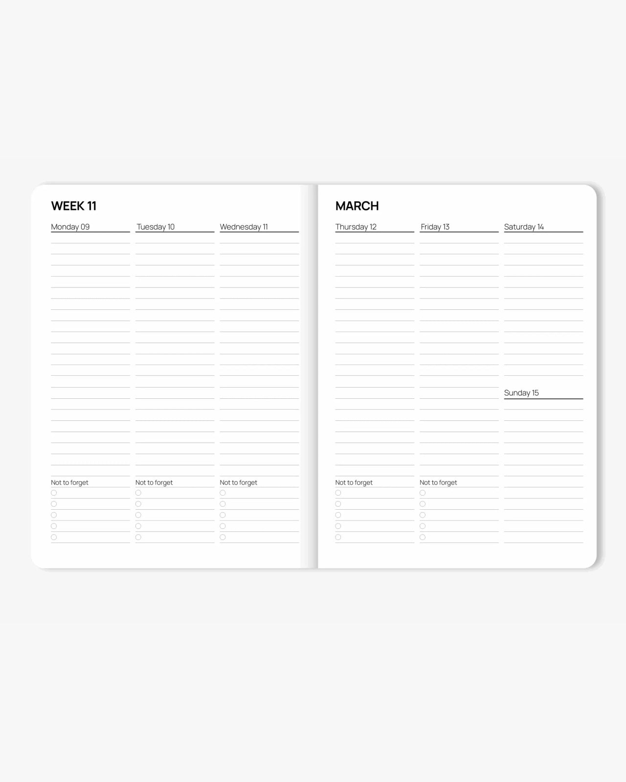 A - Journal - DIARY 2026 Tagebuch/Kalender • Checkered Palm - Tagebuch - ROSA ECK