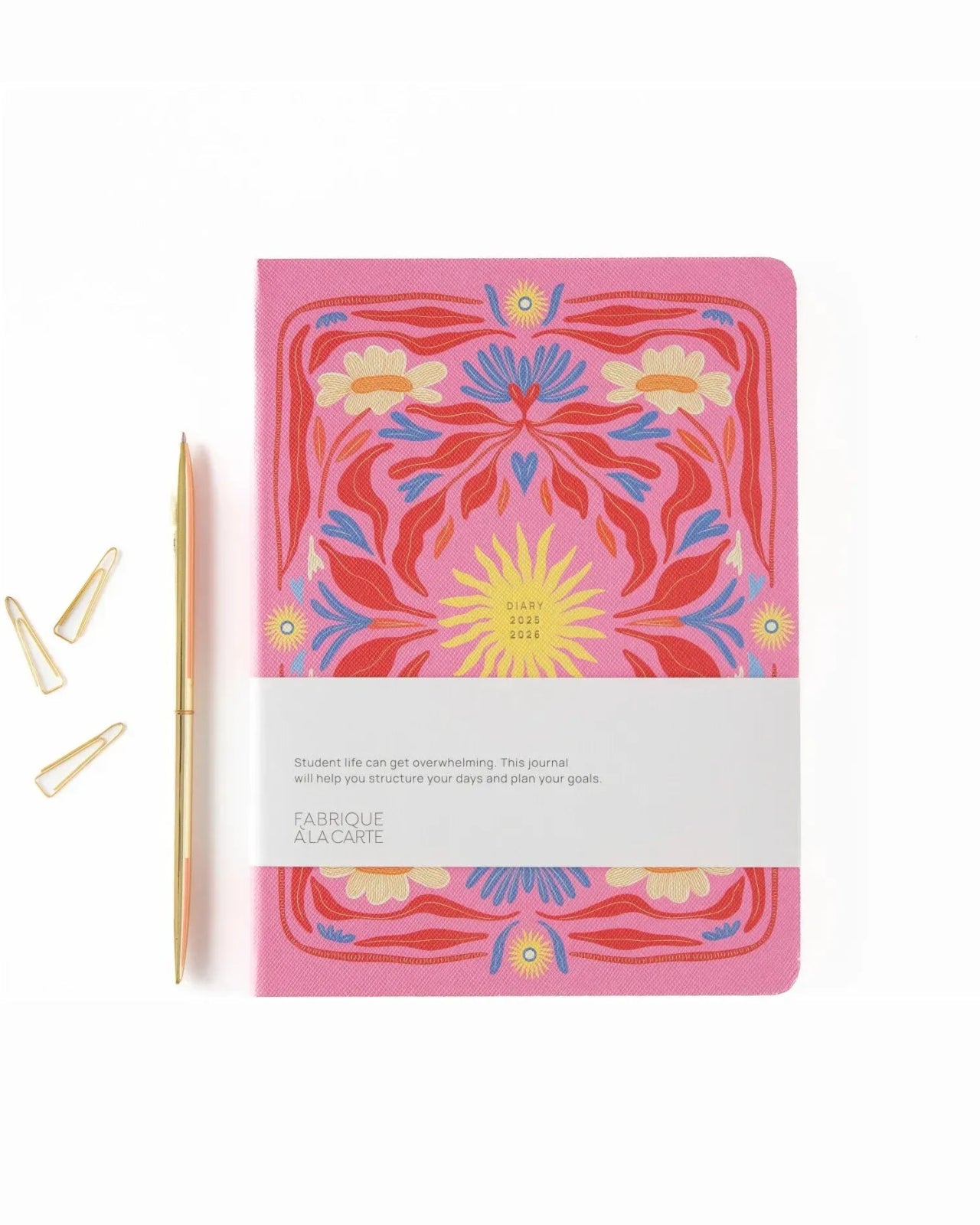 A - Journal - DIARY Tagebuch für 18 Monate (2025/2026) • Sun Pink - Notizbuch - ROSA ECK Concept Store
