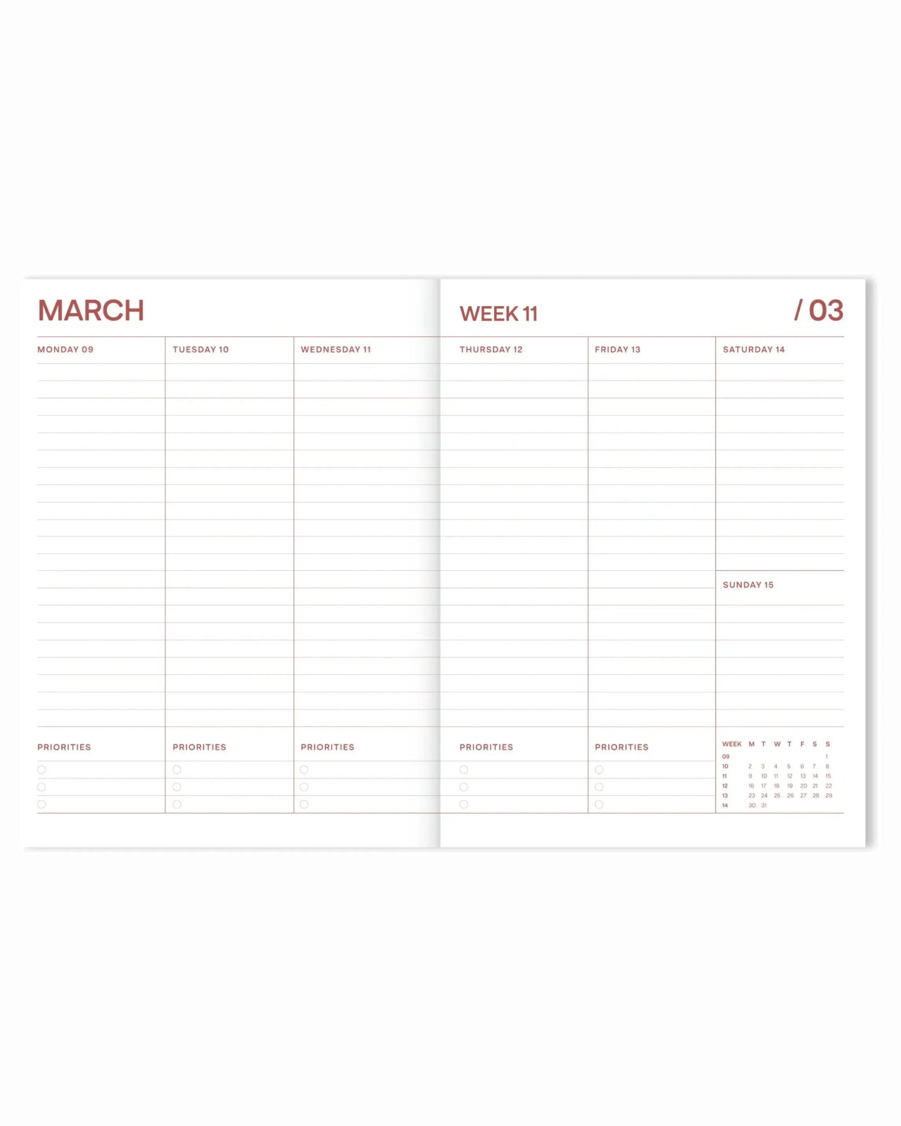A - Journal - DIARY Tagebuch für 18 Monate (2025/2026) • Sun Pink - Notizbuch - ROSA ECK Concept Store