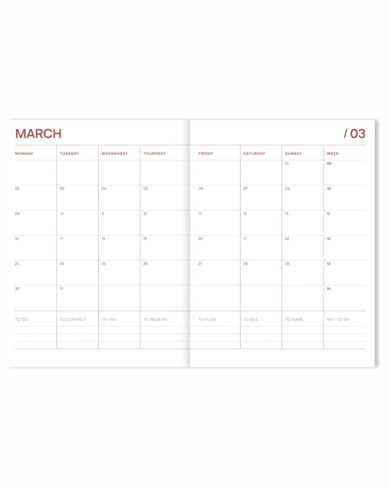 A - Journal - DIARY Tagebuch für 18 Monate (2025/2026) • Sun Pink - Notizbuch - ROSA ECK Concept Store
