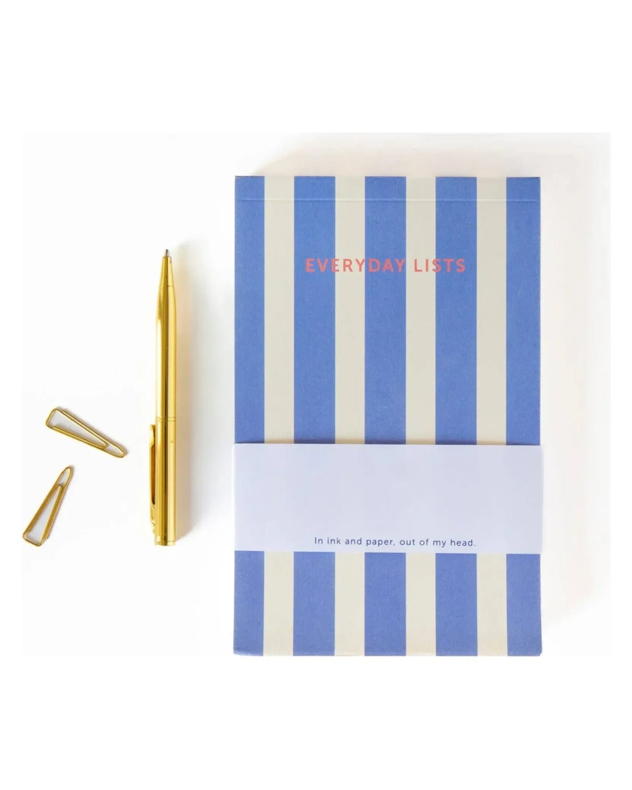 A - Journal - EVERYDAY LISTS Notizblock zum Abreisen • Stripes Blue - Notizblock - ROSA ECK
