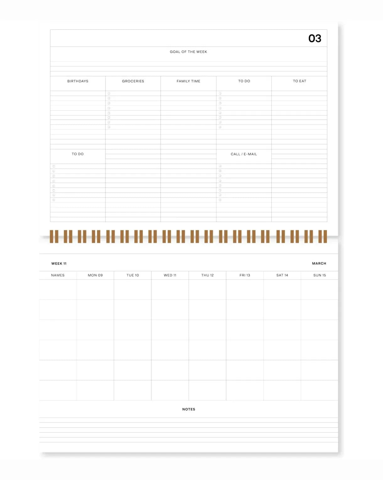 A - Journal - FAMILY PLANNER Familienplaner (2025/2026) • Stripes Pink - Terminplaner - ROSA ECK Concept Store