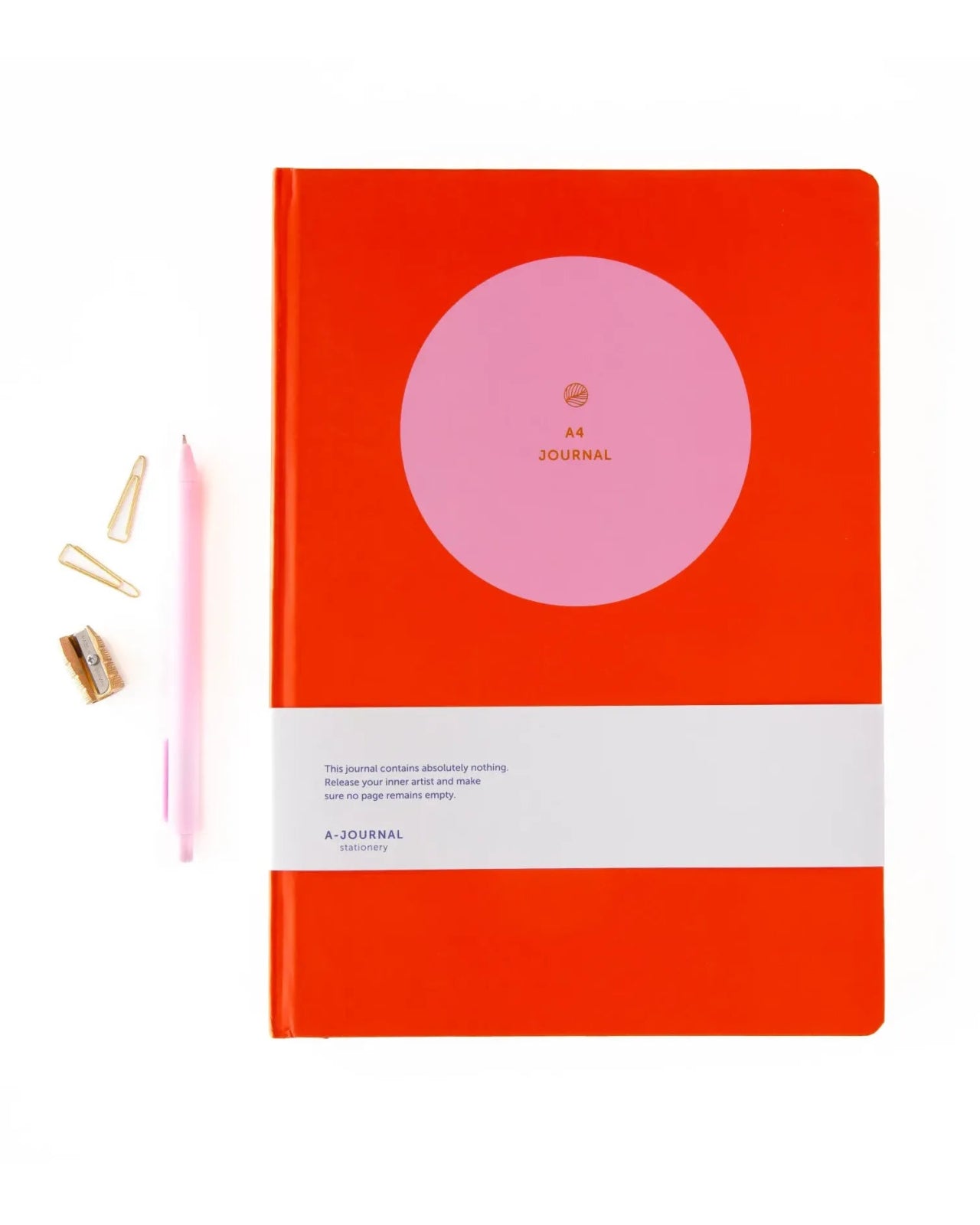 A - Journal - Großes Zeichenbuch (A4) • Circle Pink Red - Notizbuch - ROSA ECK Concept Store