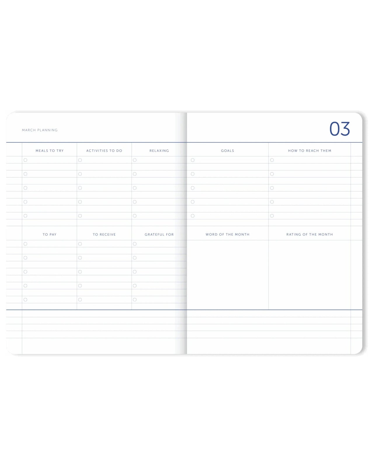 A - Journal - MY JOURNAL 2026 Tagebuch • Checkered Blue - Tagebuch - ROSA ECK Concept Store