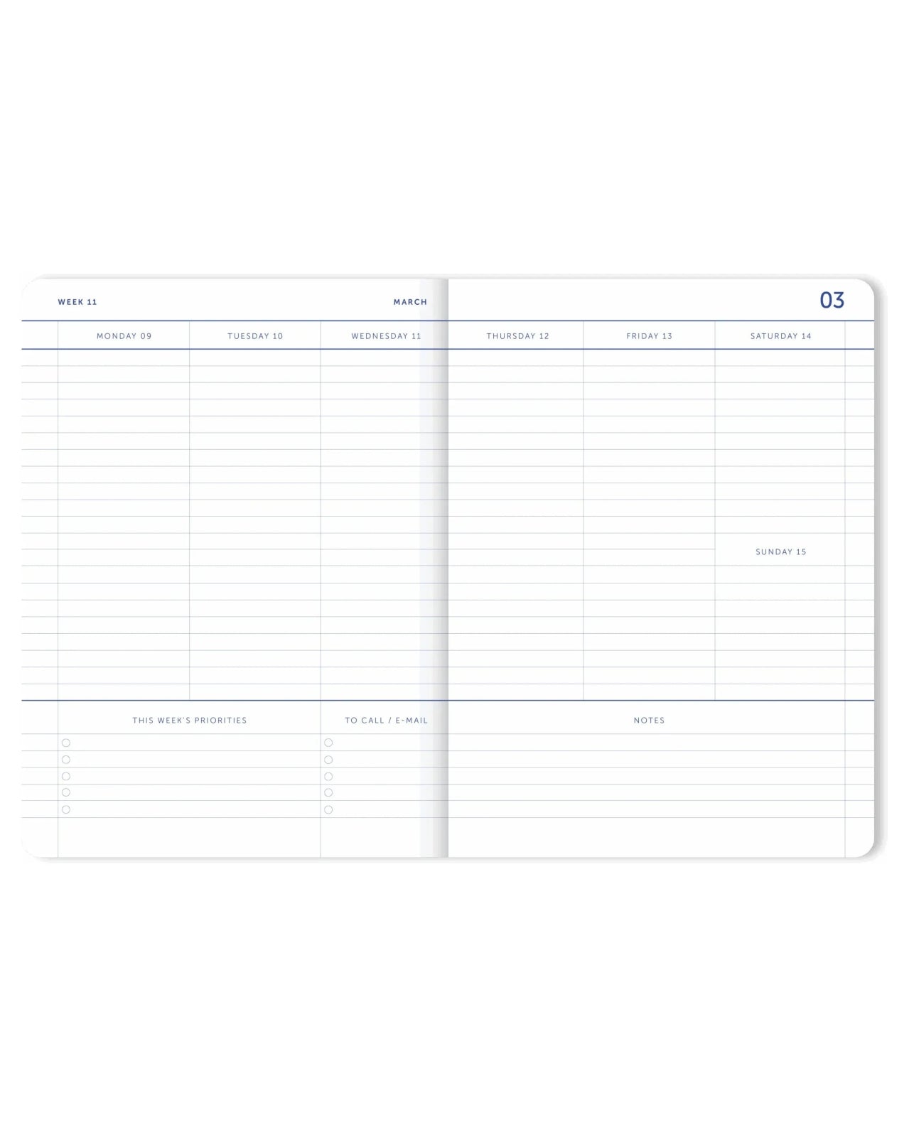 A - Journal - MY JOURNAL 2026 Tagebuch • Checkered Blue - Tagebuch - ROSA ECK Concept Store