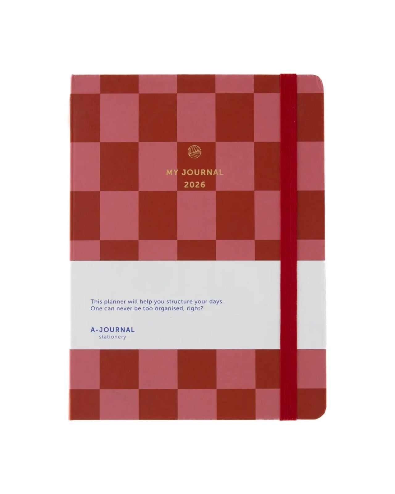 A - Journal - MY JOURNAL 2026 Tagebuch • Checkered Red Pink - Tagebuch - ROSA ECK Concept Store