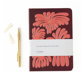 A - Journal - NOTES Kleines Taschennotizbuch (A6) • Coral Flowers - Notizbuch - ROSA ECK