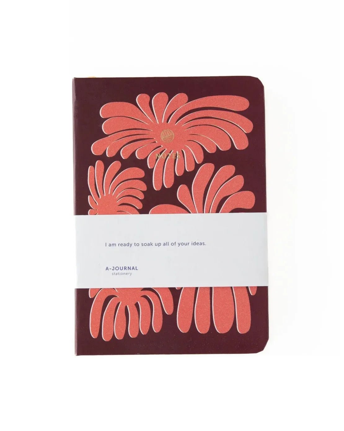 A - Journal - NOTES Kleines Taschennotizbuch (A6) • Coral Flowers - Notizbuch - ROSA ECK