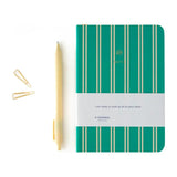 A - Journal - NOTES Taschennotizbuch (A6) • Green Stripes - Notizbuch - ROSA ECK Concept Store
