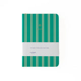 A - Journal - NOTES Taschennotizbuch (A6) • Green Stripes - Notizbuch - ROSA ECK Concept Store