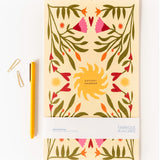 A - Journal Stationery - BIRTHDAY CALENDER Kalender (Undated) Sun - ROSA ECK - Blume, Sonne,