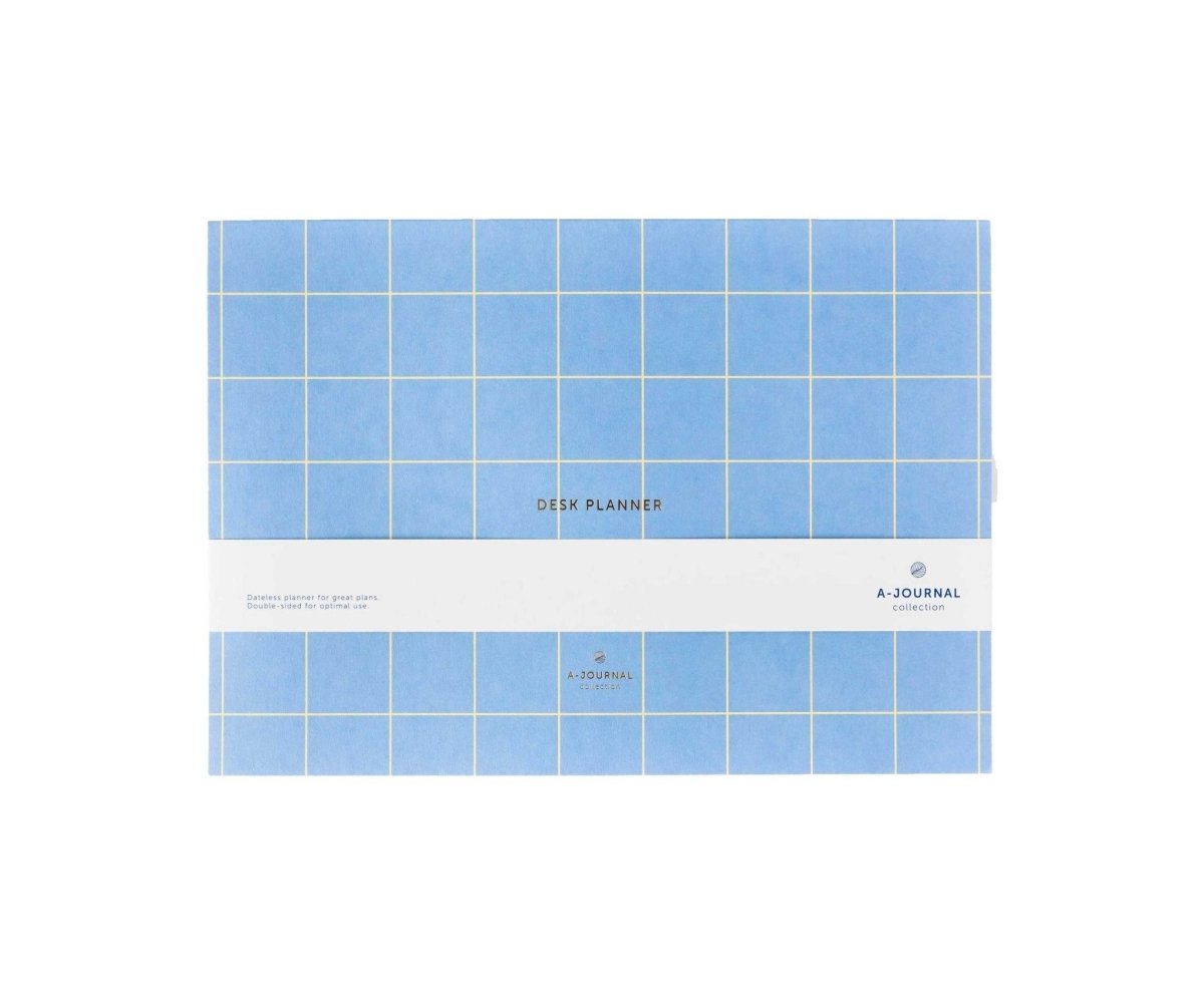 A - Journal Stationery - DESK PLANNER Wochenplaner Lavendelblau - ROSA ECK - Blau, Kalender, Papier