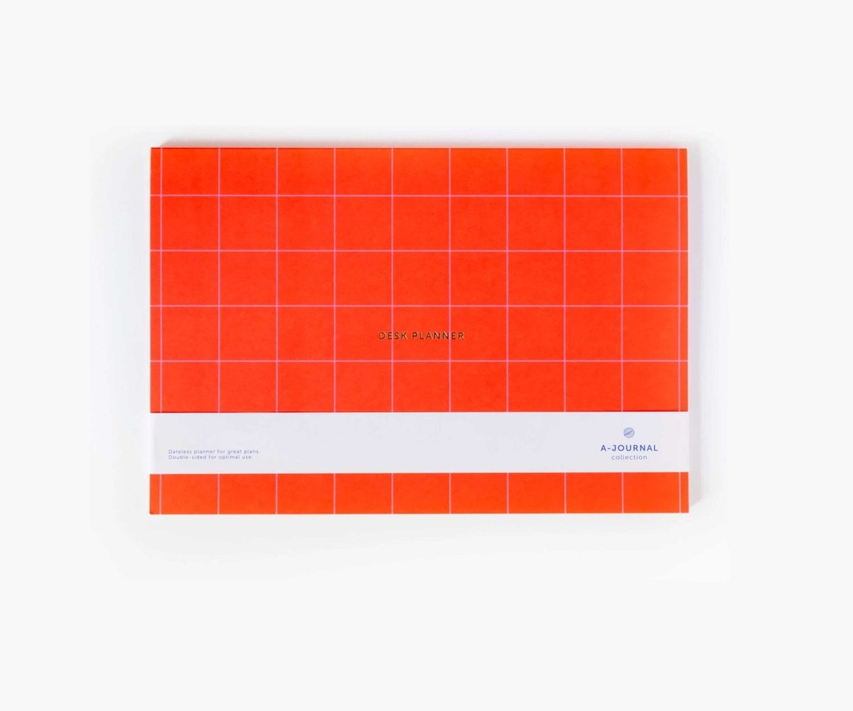 A - Journal Stationery - DESK PLANNER Wochenplaner Rot - ROSA ECK - Kalender, Papier, Rot