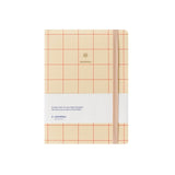 A - Journal Stationery - JOURNAL Notizbuch Creme/Rot/Kariert - ROSA ECK - Papier, Rot,