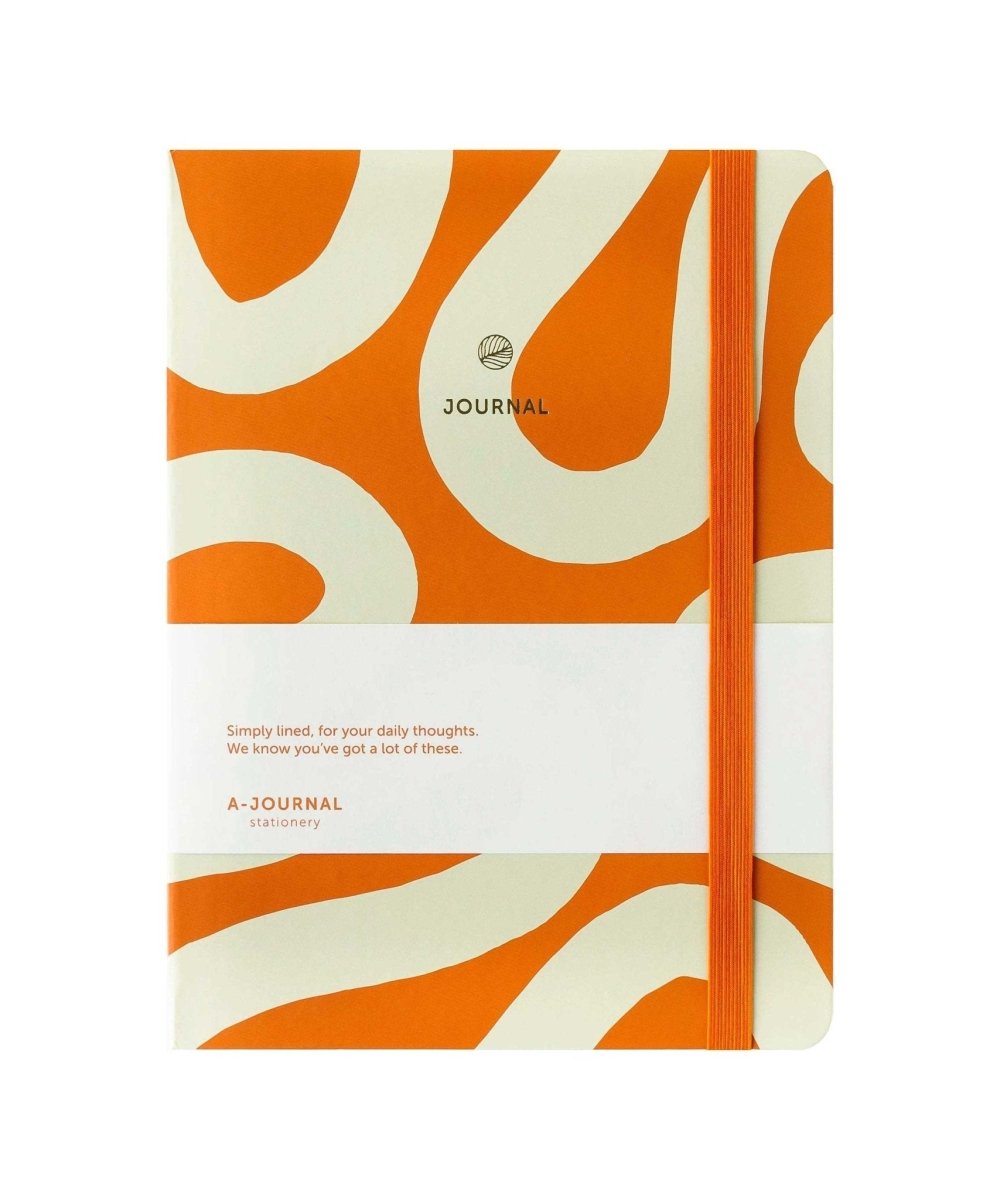 A - Journal Stationery - JOURNAL Notizbuch Flow Orange - ROSA ECK - , ,