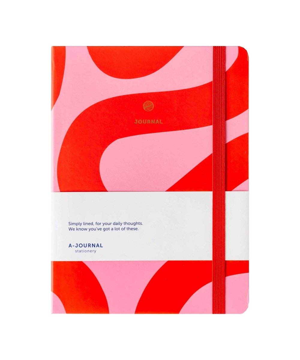 A - Journal Stationery - JOURNAL Notizbuch | Flow Rosa/Rot - ROSA ECK - Flow, Papier, Rosa