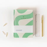 A - Journal Stationery - ONE LINE A DAY Notizbuch Minze - ROSA ECK - Grün, Papier,