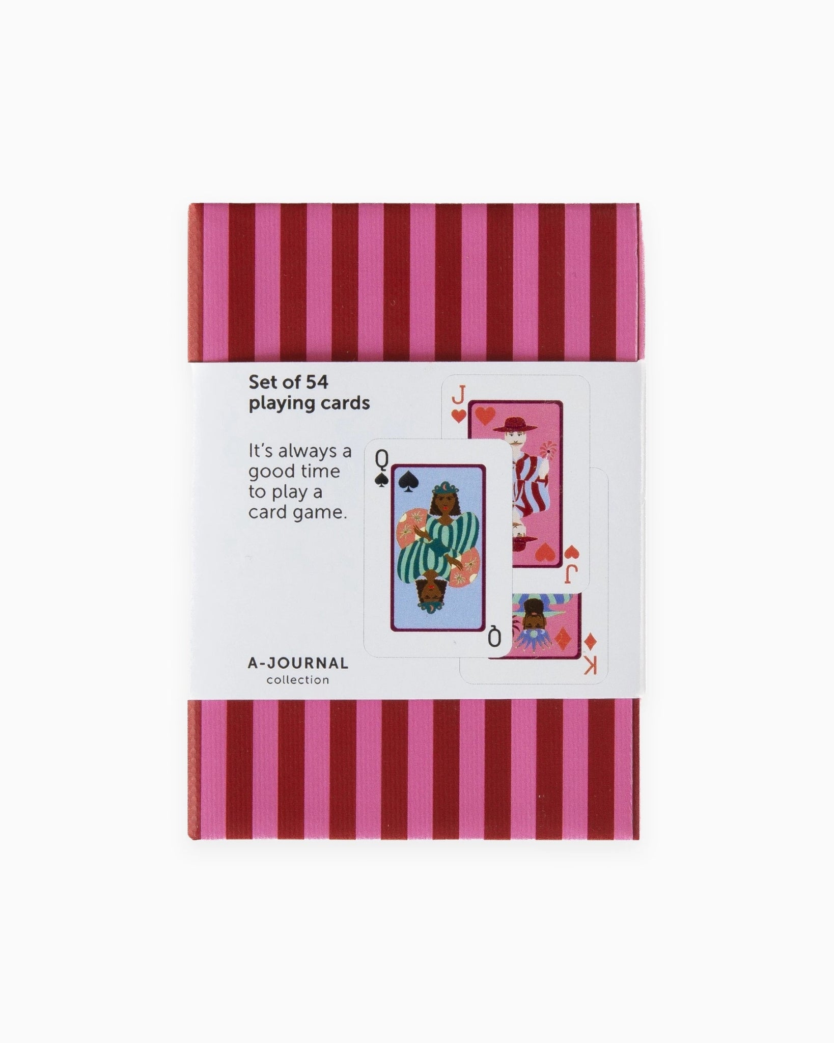 A - Journal Stationery - SET OF 54 PLAYING CARDS Spielkarten - Spiel - ROSA ECK - Karten, Rosa, Rot