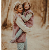 Alwero - ALPEN Weste aus Wolle | Lila - ROSA ECK - , ,