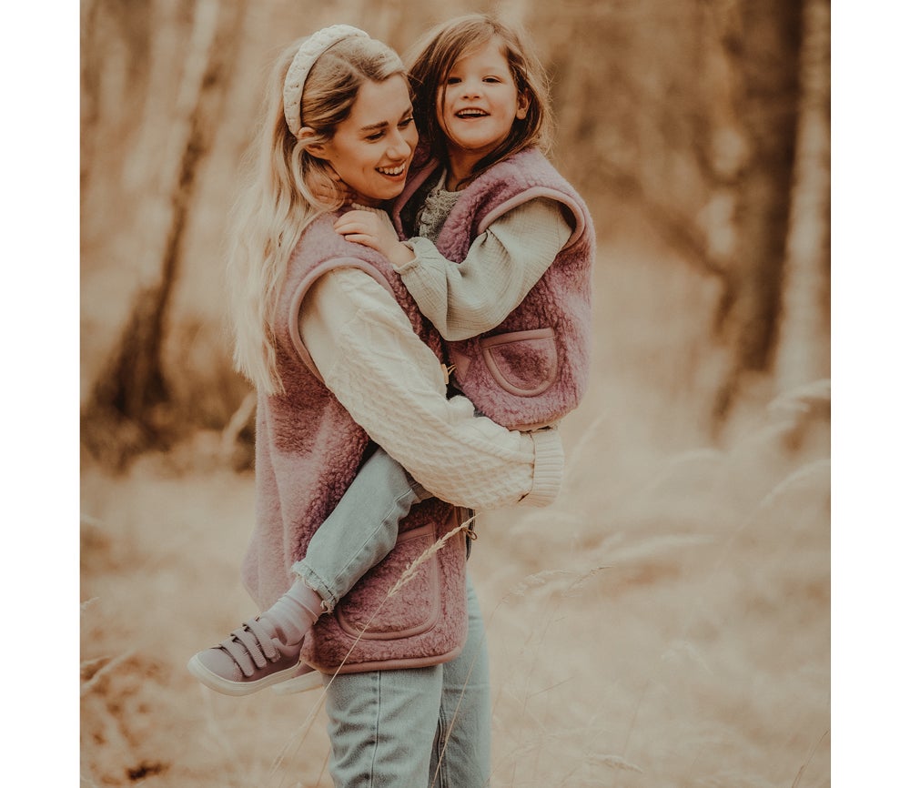Alwero - ALPEN Weste aus Wolle | Lila - ROSA ECK - , ,