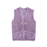 Alwero - ALPEN Weste aus Wolle | Lila - ROSA ECK - , ,