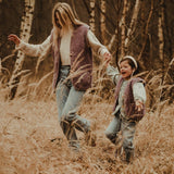 Alwero - ALPEN Weste aus Wolle | Lila - ROSA ECK - , ,