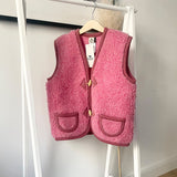 Alwero - ALPEN Weste aus Wolle | Pink - ROSA ECK - , ,
