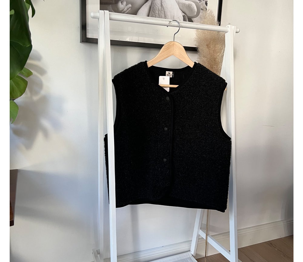 Alwero - TYB Weste aus Wolle | Deep Black - ROSA ECK - Schwarz, ,