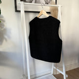 Alwero - TYB Weste aus Wolle | Deep Black - ROSA ECK - Schwarz, ,
