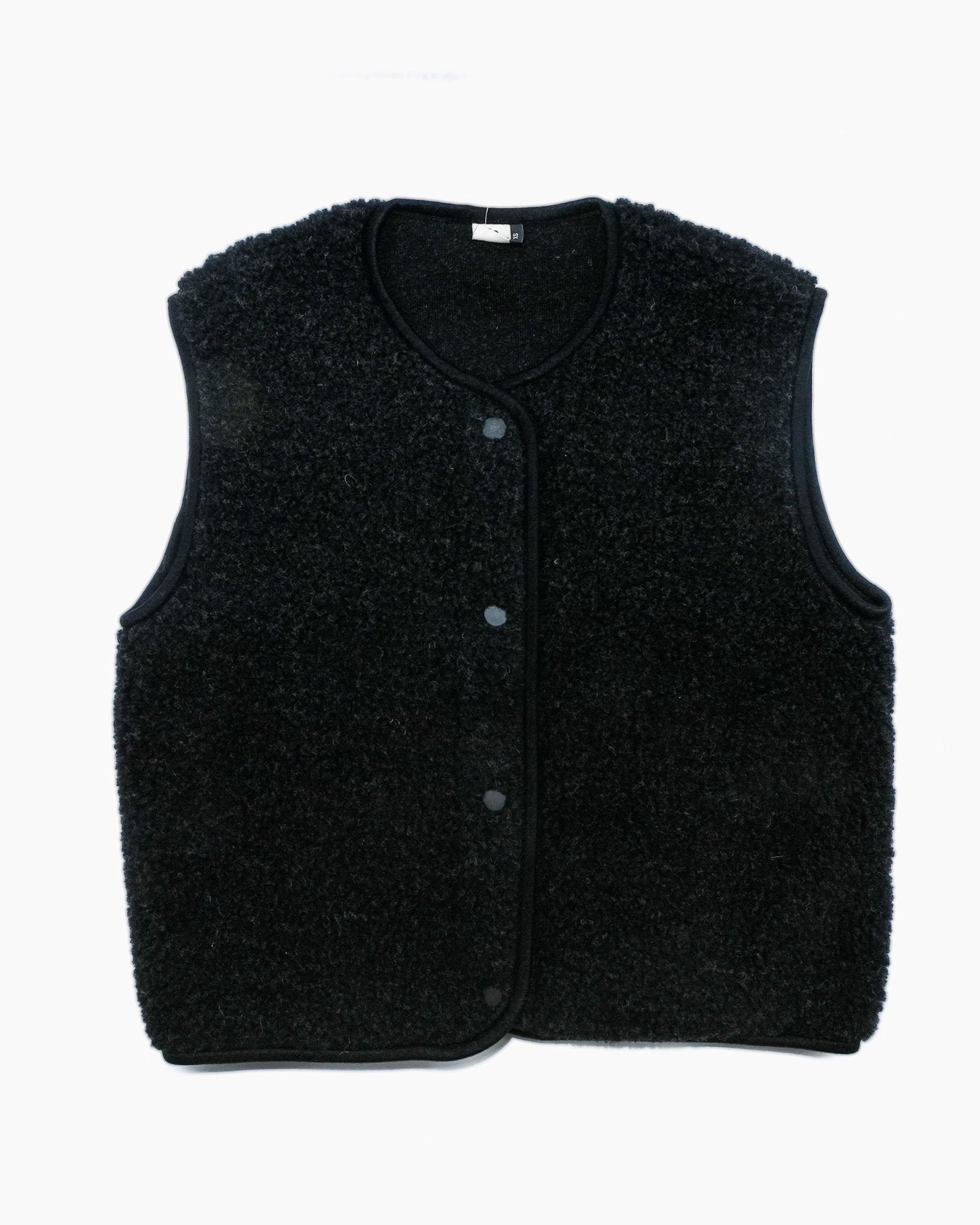 Alwero - TYB Weste aus Wolle | Deep Black - ROSA ECK - Schwarz, ,
