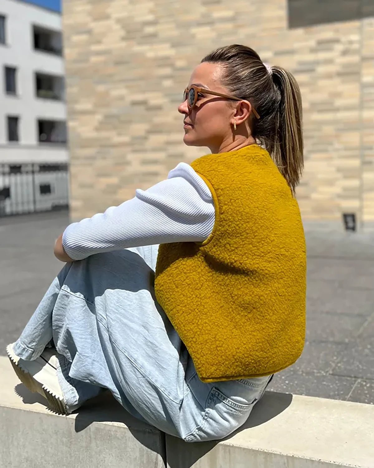 Alwero - TYB Weste aus Wolle • Dijon (Gelb) - Weste - ROSA ECK