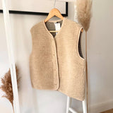 Alwero - TYB Weste aus Wolle | Sand Brown - Weste - ROSA ECK