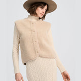 Alwero - TYB Weste aus Wolle | Sand Brown - Weste - ROSA ECK