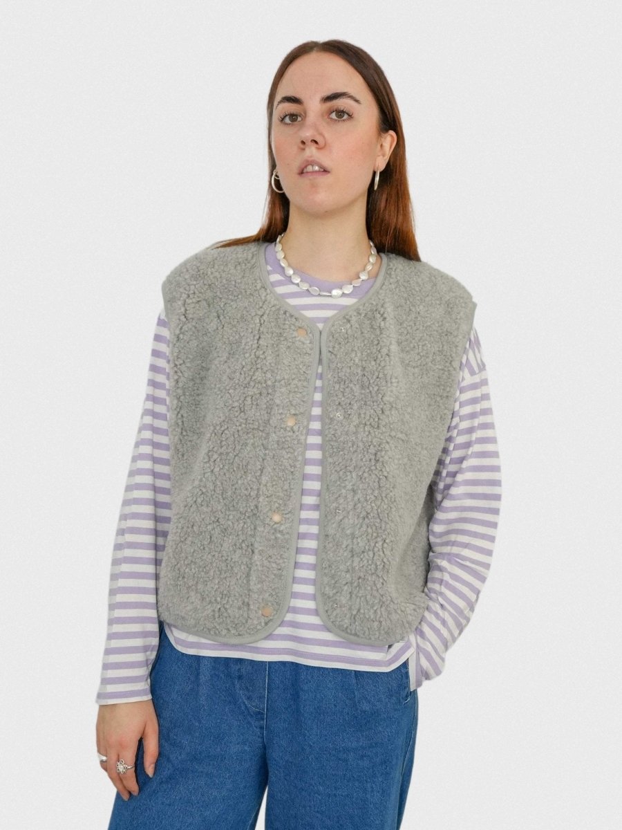 Alwero - TYB Weste aus Wolle | Silver - ROSA ECK - Grau, Silber,