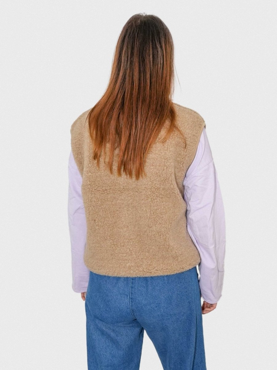Alwero - TYB Weste aus Wolle | TAN - ROSA ECK - Braun, ,