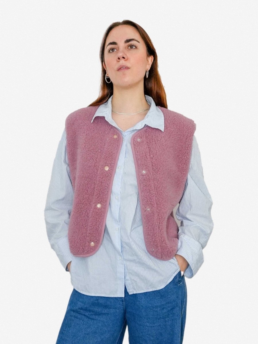 Alwero - TYB Weste aus Wolle | Venetian Pink - ROSA ECK - Pink, Rosa,