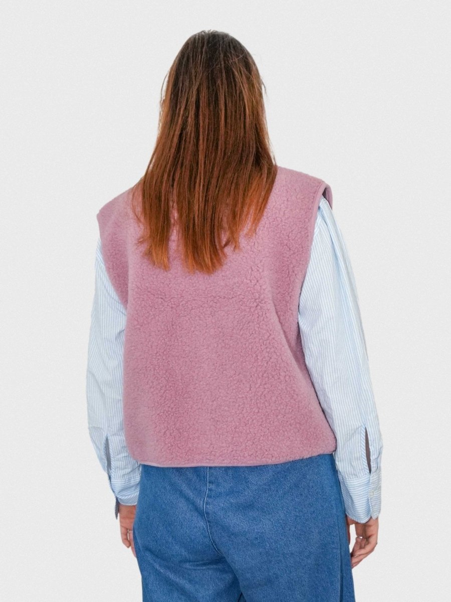 Alwero - TYB Weste aus Wolle | Venetian Pink - ROSA ECK - Pink, Rosa,