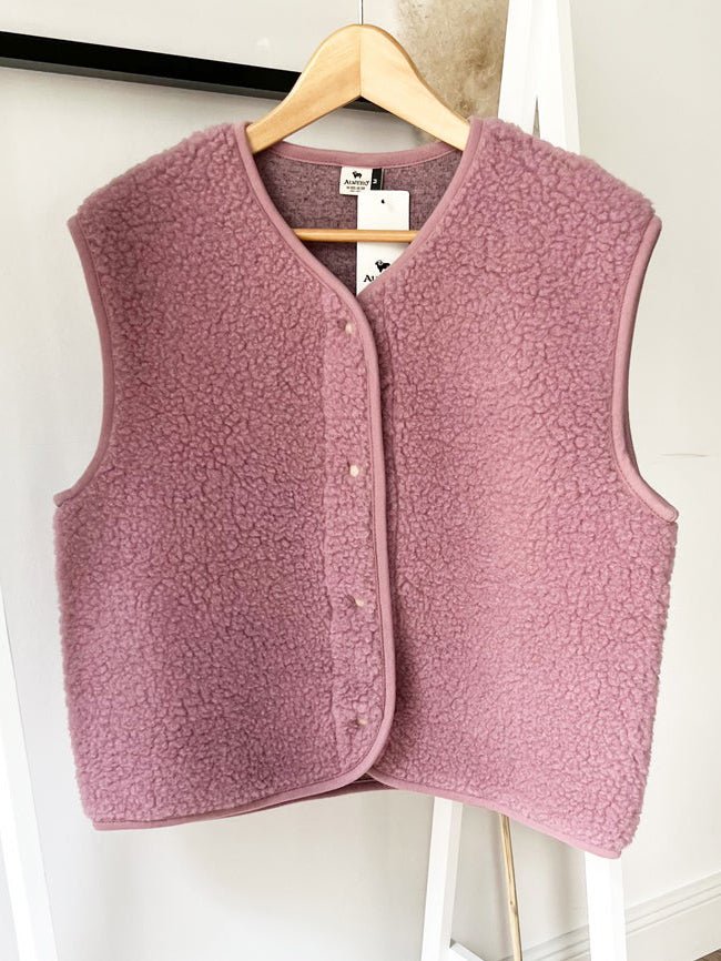 Alwero - TYB Weste aus Wolle | Venetian Pink - ROSA ECK - Pink, Rosa,