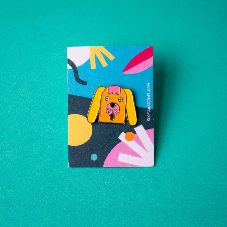 Ana Seixas - Ana Seixas - Hund//Pin - ROSA ECK - Gelb, Kinder, Rosa