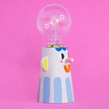 Ana Seixas - BEST FRIEND Keramiklampe Blau - ROSA ECK - Blau, Gelb, Glas